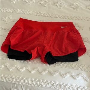Women’s Nike Red and Black Running Shorts size small